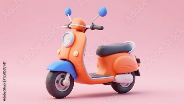 Obraz Cute Miniature Motorcycle Model