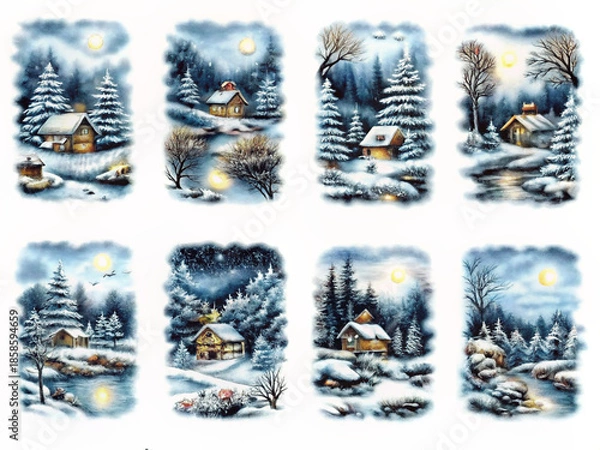 Obraz blue and white background