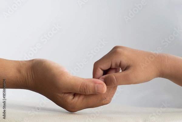 Obraz Symbolic Gesture of Connection Between Generations