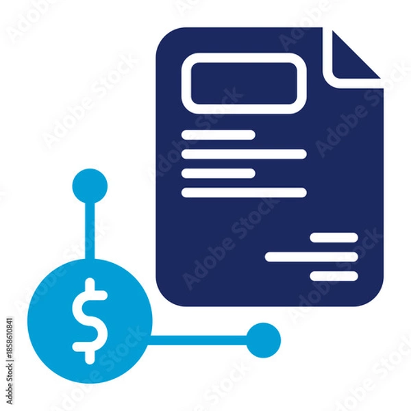 Obraz vector file icon with dollar symbol