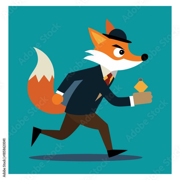 Obraz cartoon character running