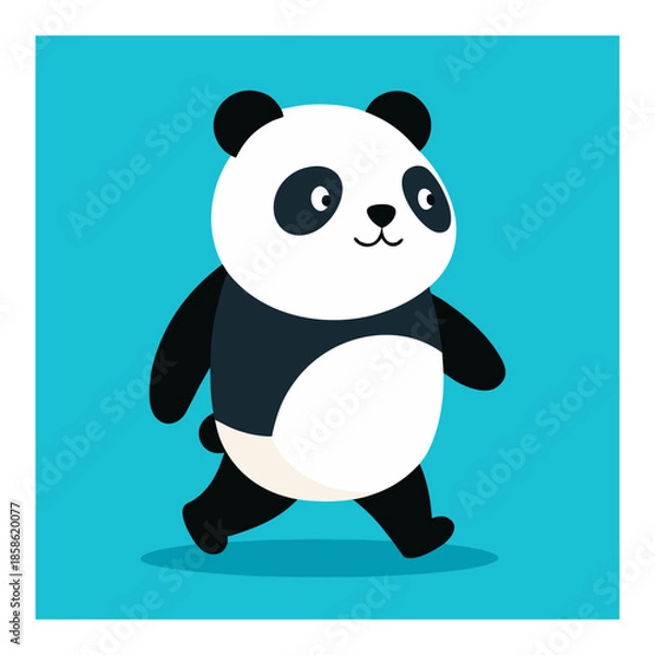 Obraz panda with blank sign