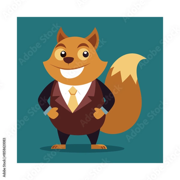 Obraz funny carton buisnessman