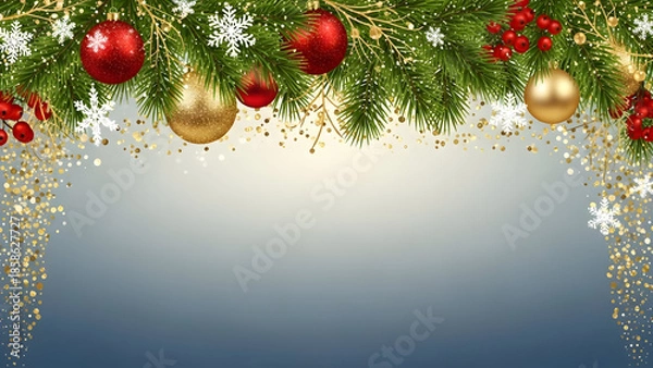 Obraz christmas background with christmas tree
