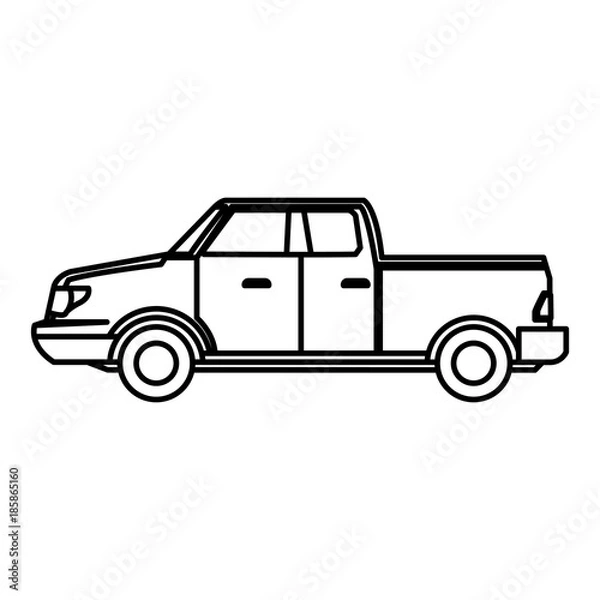 Obraz Pick up vehicle icon vector illustration graphic design