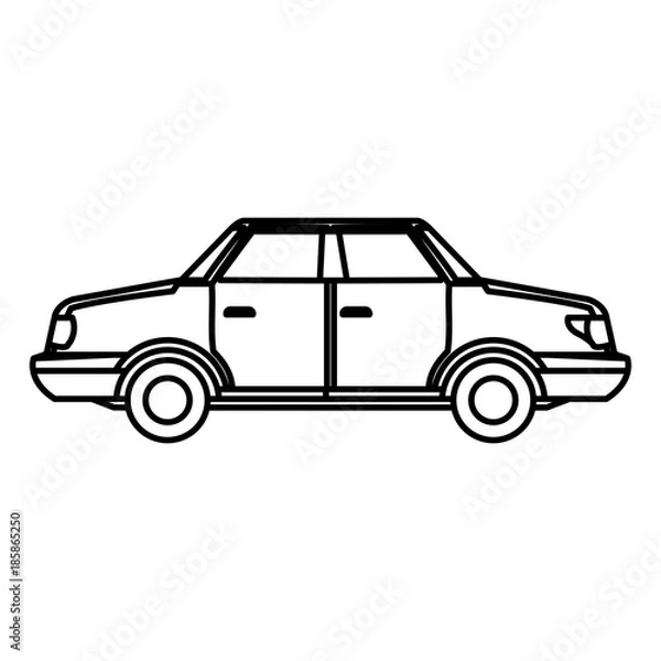 Obraz Car sideview vehicle icon vector illustration graphic design