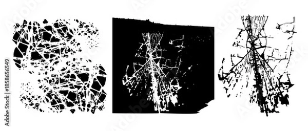 Obraz Cracked surface pattern. Vector illustration