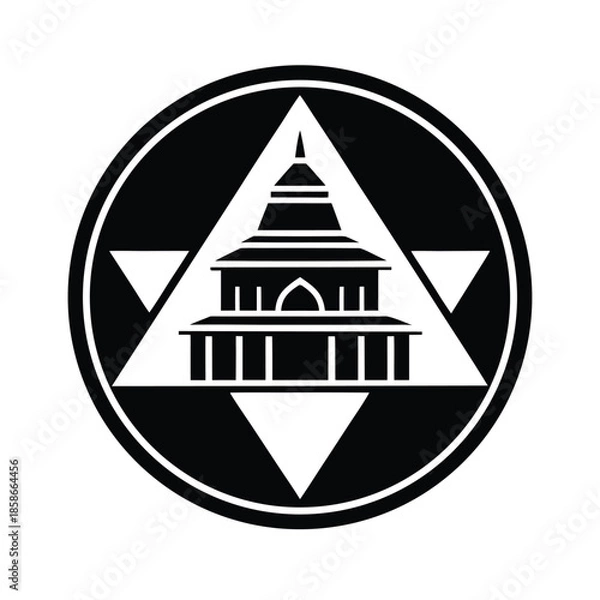 Obraz Sacred Temple Symbol Logo