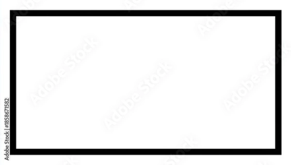 Obraz Simple, clean rectangular frame with a white background