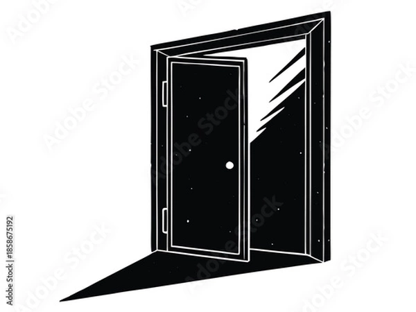 Obraz door creak vector on white background