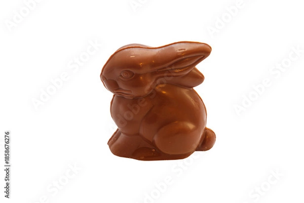 Obraz Easter chocolate bunny isolated on white background