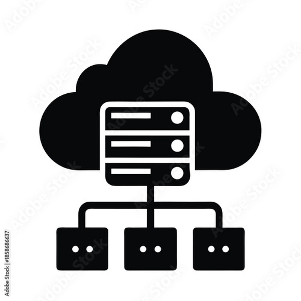 Obraz Server Cloud Data Flow Icon