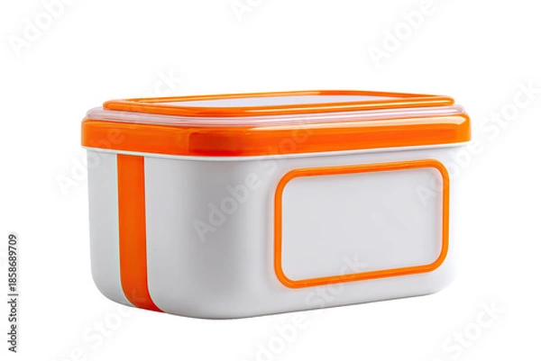 Obraz Orange and white rectangular food container