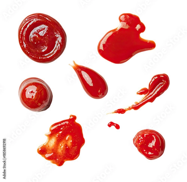 Obraz Red ketchup splatters on black