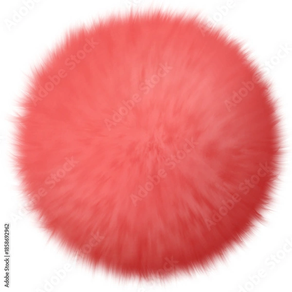 Fototapeta Red fluffy ball