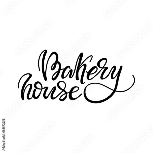 Fototapeta Lettering Bakery house. Vector illustration.