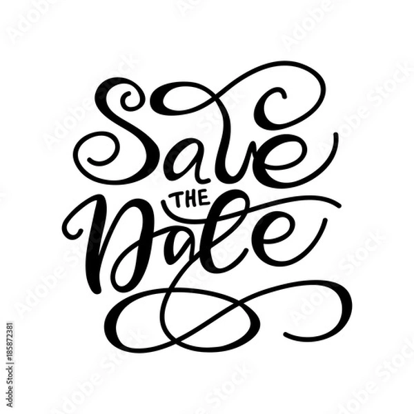 Fototapeta Lettering Save the date. Vector illustration.