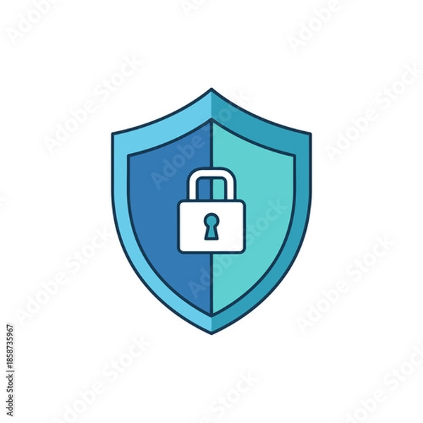 Obraz Shield with lock icon