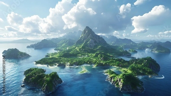 Obraz Tropical island landscape