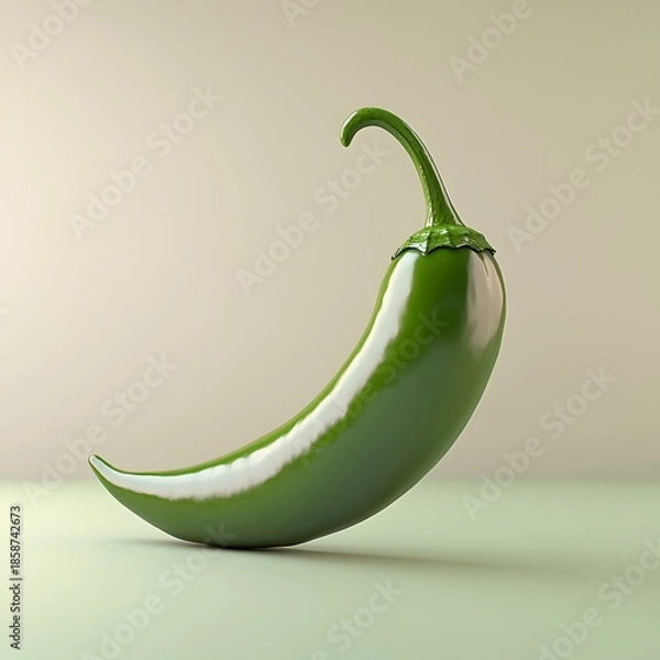 Obraz Single green pepper