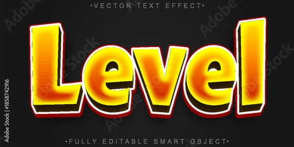 Obraz Level Stage Progress Vector Fully Editable Smart Object Text Effect