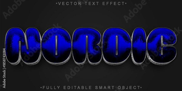 Obraz Nordic Viking Saga Vector Fully Editable Smart Object Text Effect