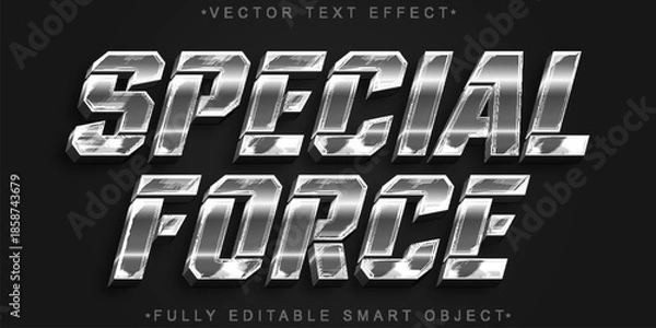 Obraz Special Force Tactical Vector Fully Editable Smart Object Text Effect
