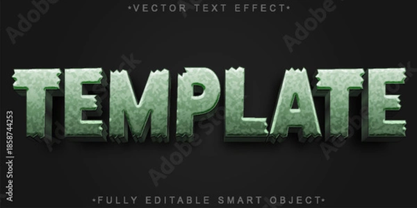 Obraz Template Design Layout Vector Fully Editable Smart Object Text Effect