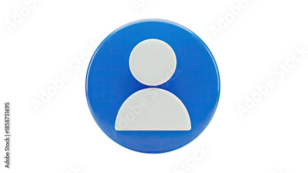 Obraz User Icon on Blue Circle - Profile Concept