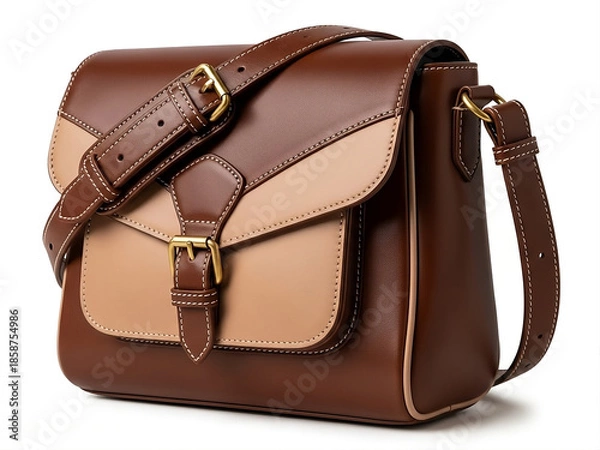 Obraz leather bag isolated on white