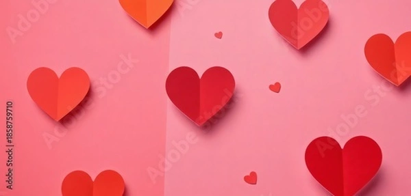 Obraz romantic hearts background