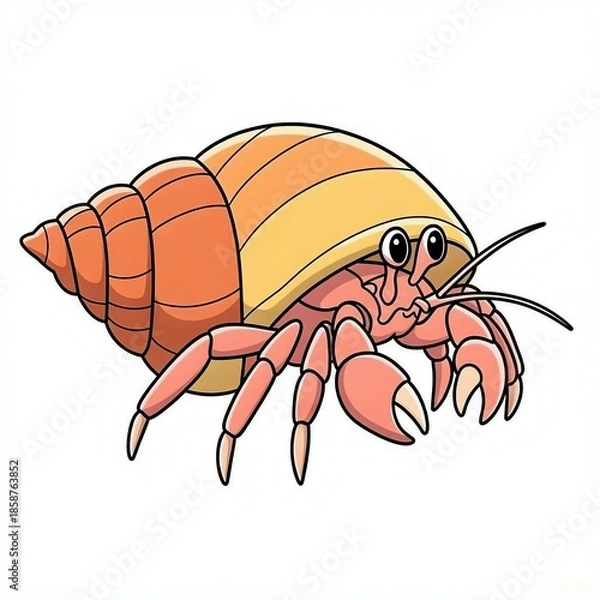 Obraz hermit crab illustration 