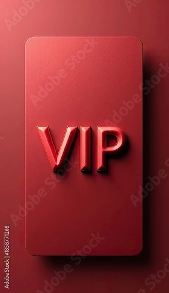 Obraz premium VIP membership card in red geometric design