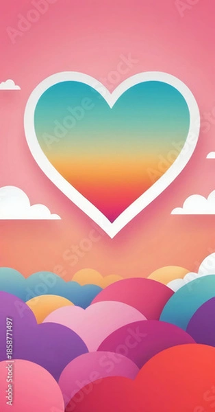 Obraz romantic hearts background
