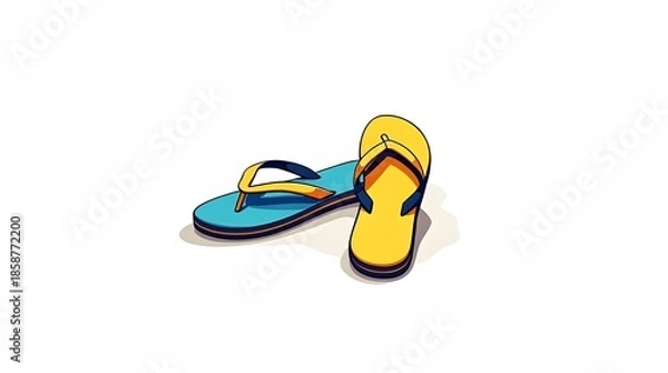Fototapeta flip flops isolated on white