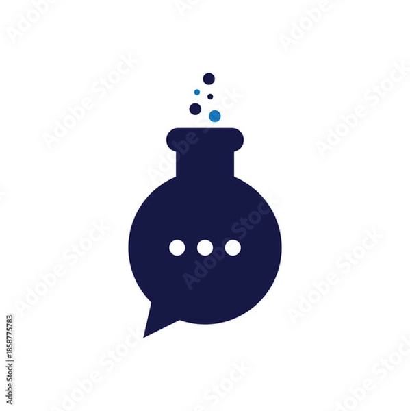 Obraz Talk Lab Vector Logo template. Lab chat vector logo design.