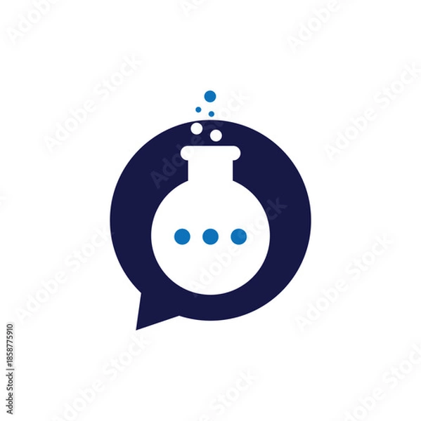 Obraz Talk Lab Vector Logo template. Lab chat vector logo design.