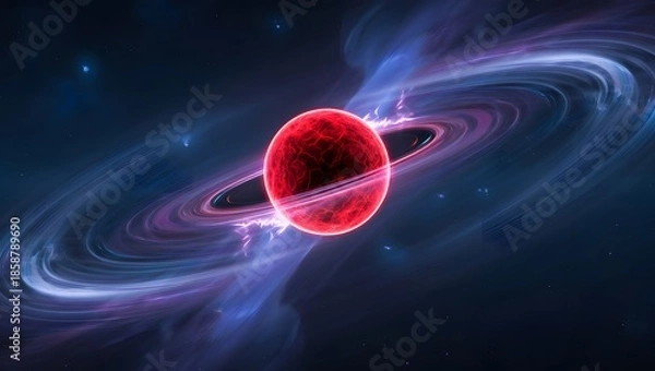 Fototapeta Red Plasma Singularity