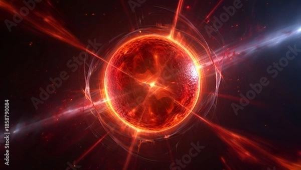 Fototapeta Red Plasma Singularity