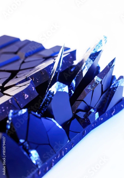 Obraz Blue Crystal Formation Close Up.