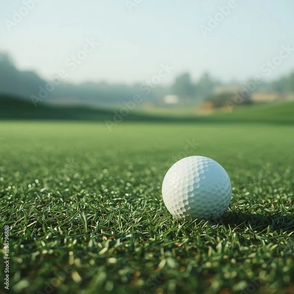 Obraz golf ball on green grass