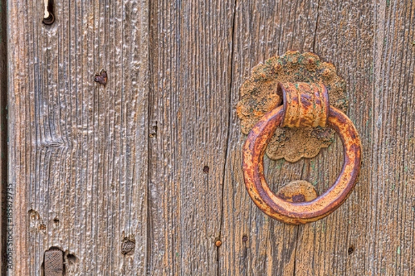 Obraz Rusted iron ring handle