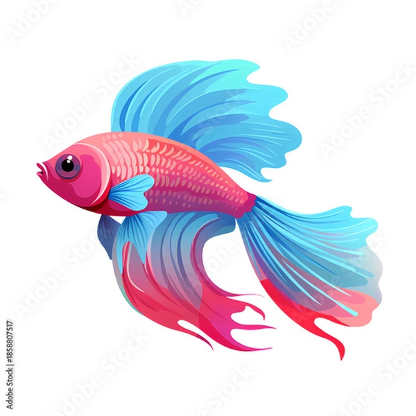 Obraz Graceful exotic Betta fish in tropical water