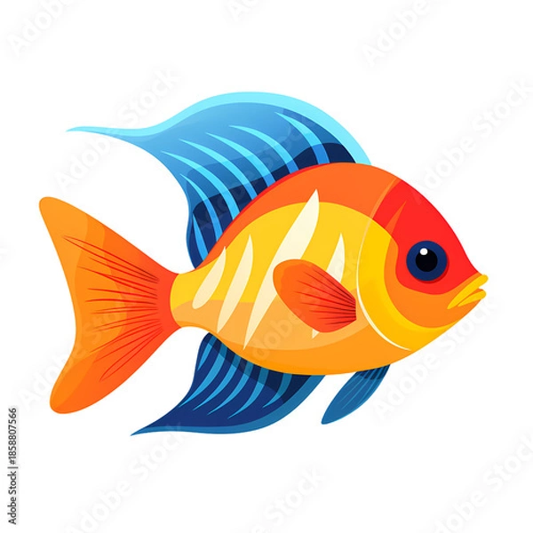 Obraz Adorable Exotic Fish in Tiny Aquarium