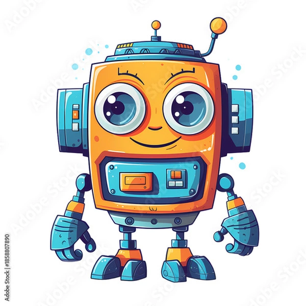 Obraz Charming retro robot toy from the 50s