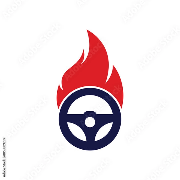 Obraz Fire driver logo vector design template. 