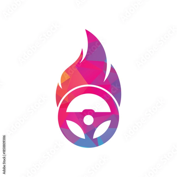 Obraz Fire driver logo vector design template.