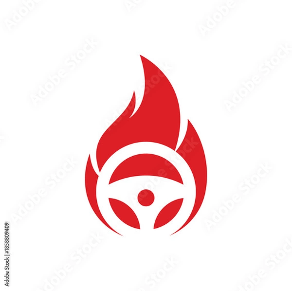 Obraz Fire driver logo vector design template. 