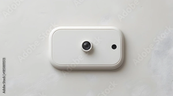 Obraz a switch board fixed on wall with off white background 