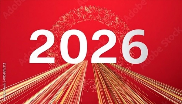 Obraz Abstract 2026 Firework Trail Seamless Vector